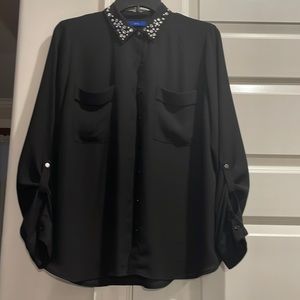 Black button down dress shirt